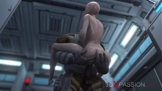 3dxpassion.com. Sci-fi. Alien monster fucks a young woman in the Mars base camp