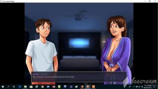 summertime saga blowjob on couch with debbie