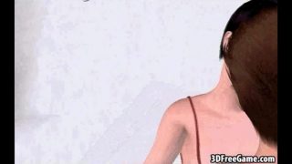 A sexy 3D brunette babe is getting fucked by a big cock