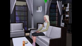 An Alien Gets Screwed In The Sims 3 By A Busty Blonde