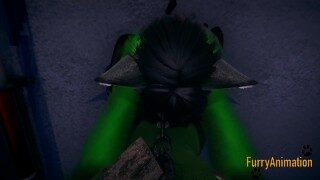 Furry Yaoi 3D – Black Cat Blowjob to Dragon