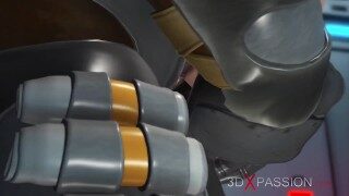 Alien sex at the Mars base camp! A horny woman gets the anal fucking