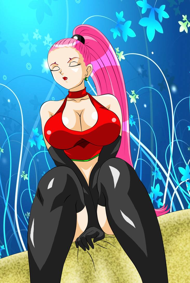 1girl anime breasts cleavage dragon_ball female_only huge_breasts original ponytail