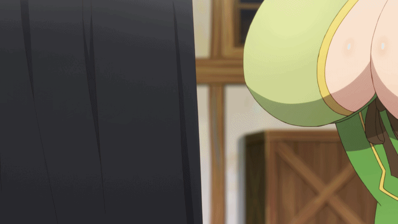 anime big_breasts bouncing_breasts breasts cleavage gif how_not_to_summon_a_demon_lord isekai_maou_to_shoukan_shoujo_no_dorei_majutsu shera_l_greenwood