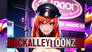 Horny Tokyo cop flashes her phat pussy while on patrol