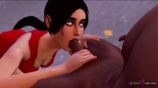 I Fuck My New Black Lifeguard Partner, What A Big Cock He Has – Sexual Hot Animations