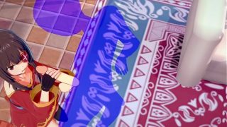 KonoSuba Hentai – Megumin Handjob with cumshot in her face – Japanese Asian Manga anime game porn