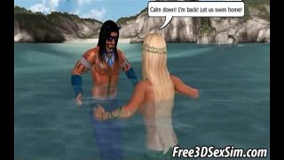 Yummy 3D cartoon blonde gets fucked on a boat