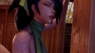 Akali from league of legends fucked in pussy and anal