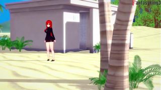 Parasoul Bikini ahegao fucking on the beach | Free POV | SkullGirls | Full & Full POV on Sheer & PTRN: Fantasyking3
