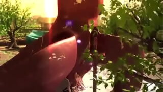 BUSTY Asian Teen School girl gets stuck in a playground and get a FUCKED and Creampied by two strangers with huge cocks.