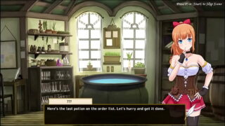 Hentai game “Atelier Tia” Beautiful anime girl with big breasts has sex on the street with some men.