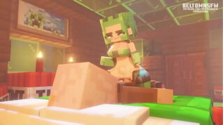 Creeper Girl Fuck a Villager (Minecraft Rule34 Animation)