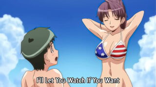 Hentai – Older Stepsister Goes Topless at the Beach! [Uncensored] [Subtitled]