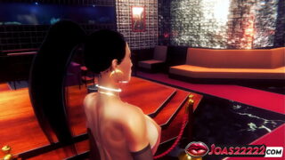 Kim in Evening Dress & Heels Gets Pussy Caressed – Oral & Handjob Leads to Face Cumshot in 3D Animation