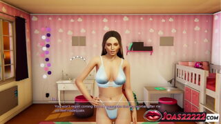 Sexy Eva In Blue Lingerie 3D Hentai Animation – Big Tits Massage, Hairy Pussy Cunnilingus & Standing Dildo Squirt