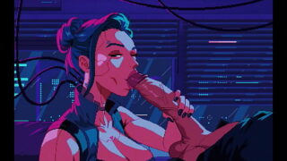 Cyber Girl gives Head.. but its atmospheric