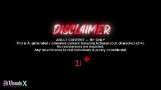 Goth Asian Secretary BBC Titfuck & Cumshot (4K AI Animated)