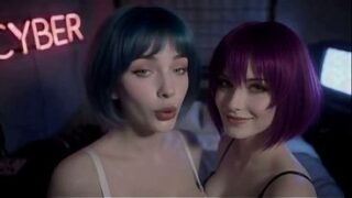 Lesbians kiss and doggystyle show, Ai animation