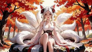The cute little fox girl, do you like her? By the big fat guy… AI-generated